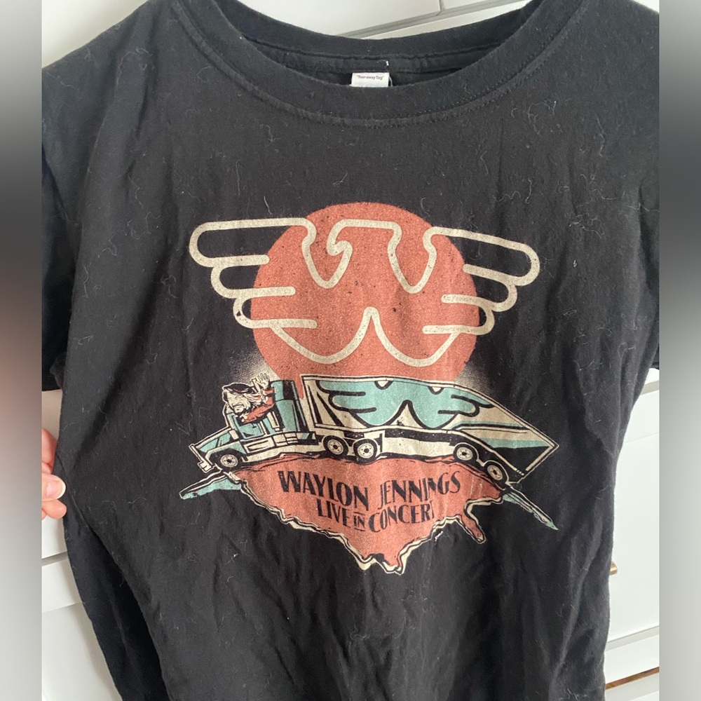 Waylon Jennings reproduction tour tshirt